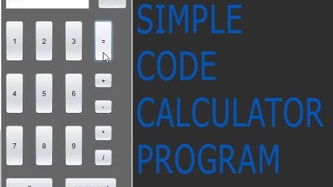 JAVA:NETBEANS | SIMPLE CODE CALCULATOR