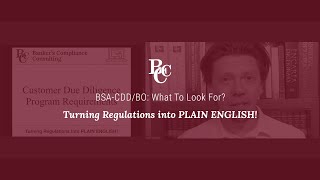 BSA CDD/BO: What To Look For?