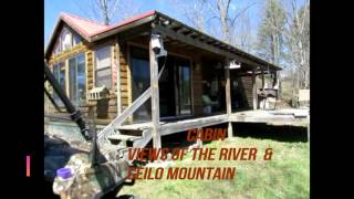 77+ riverfront acres NC mountain land w/cabin for sale Yancey Co., NC