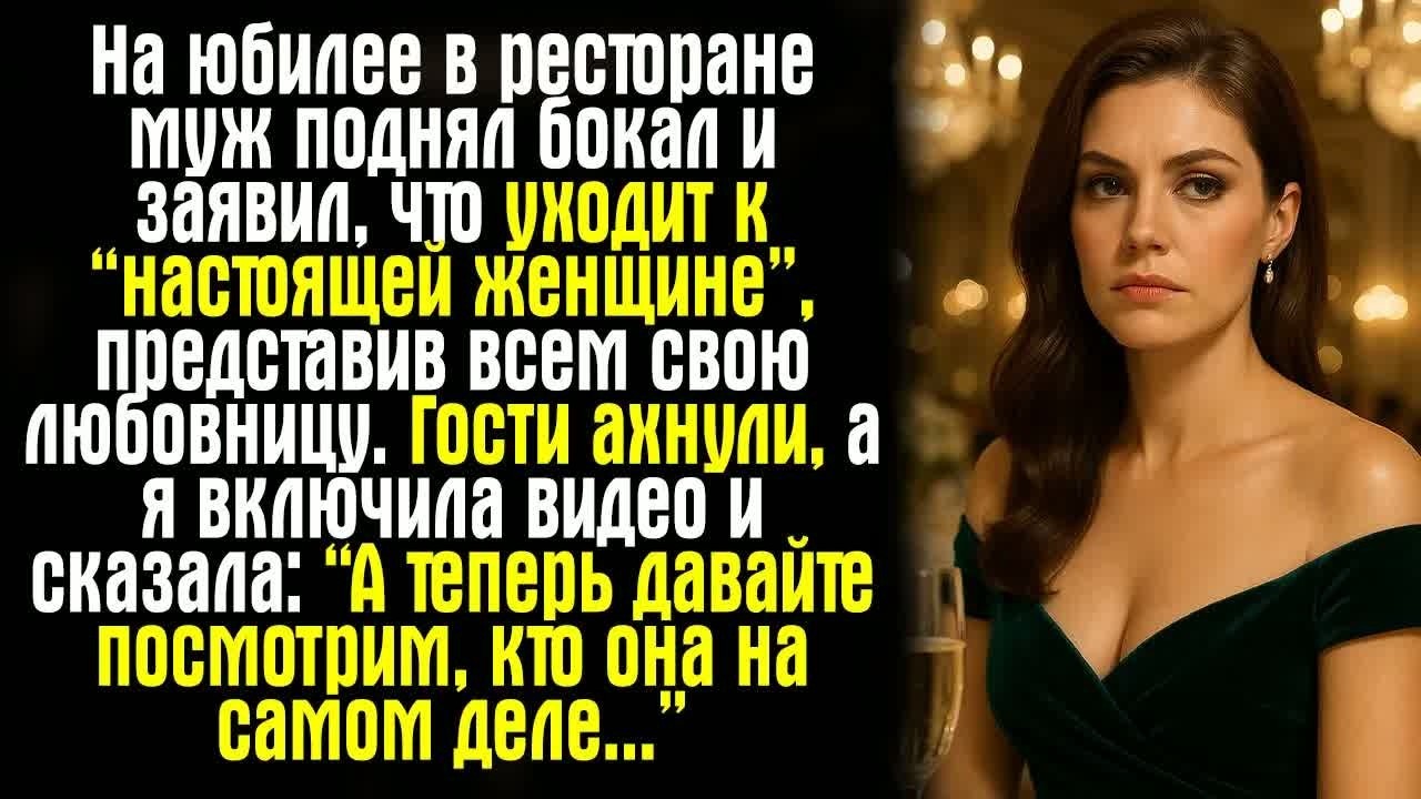 На юбилее в ресторане муж поднял бокал и заявил, что уходит к “настоящей женщине”, представив всем..