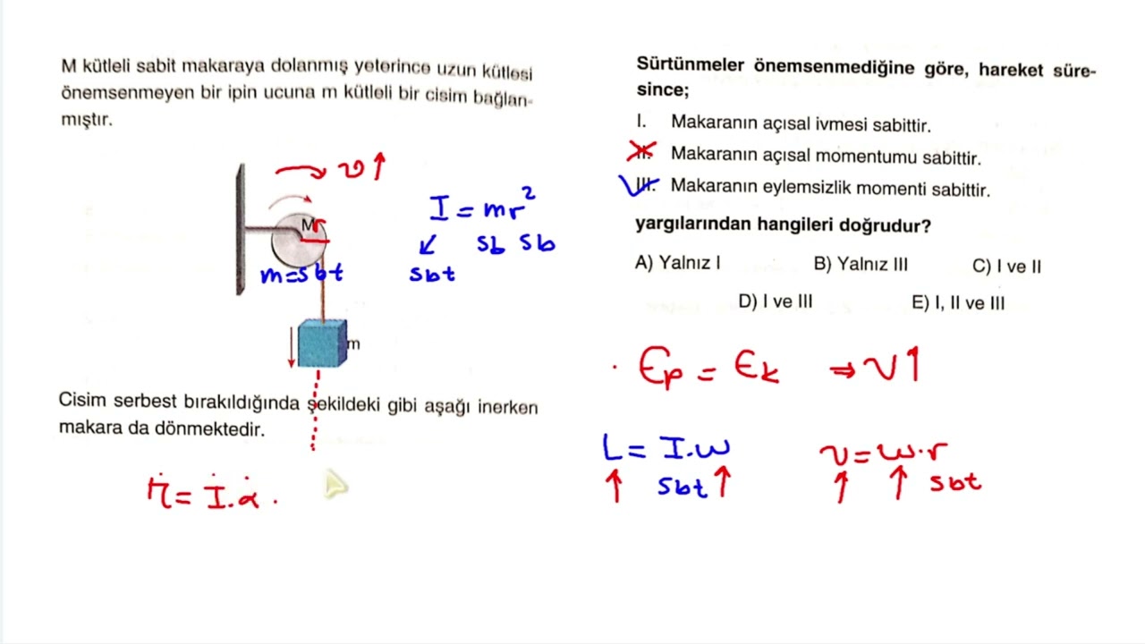AÇISAL İVME I ÖSYM TARZI EFSANE TEK SORU I İZLEMEDEN GEÇME