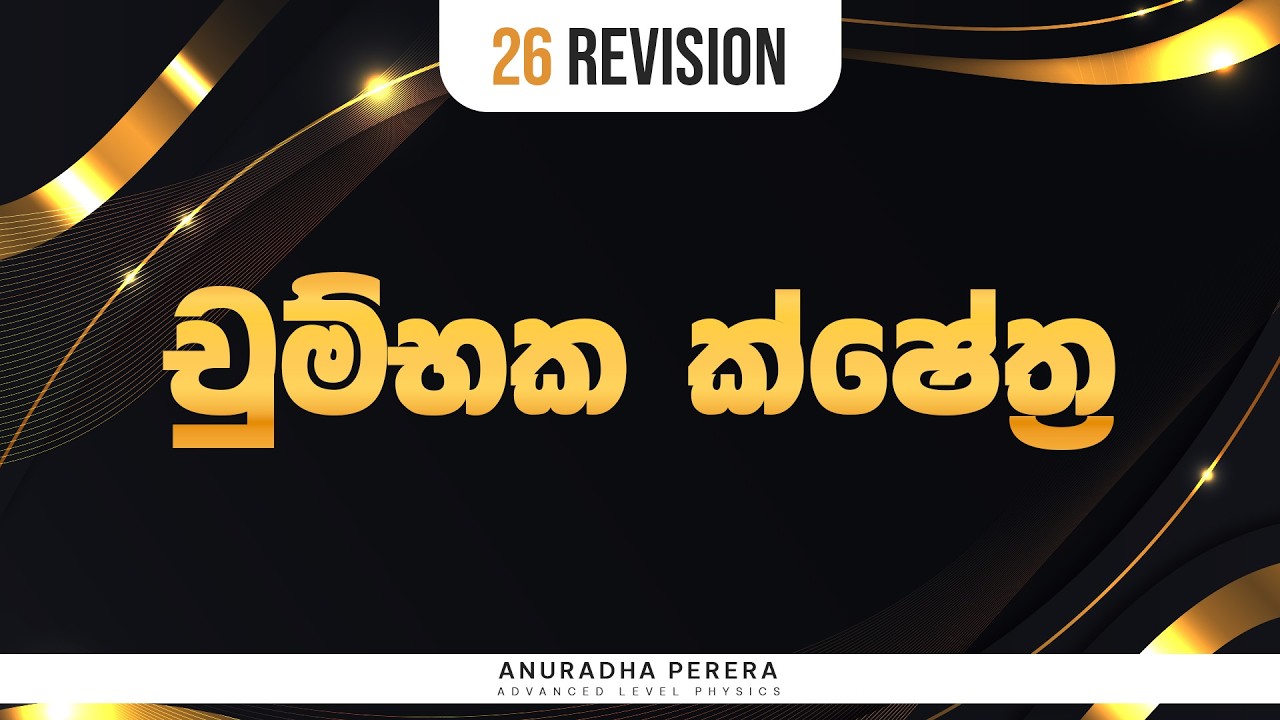 🔴 චුම්භක ක්ෂේත්‍ර ආරෝපණ මත බල 2026 REVISION | PHYSICS | ANURADHA PERERA