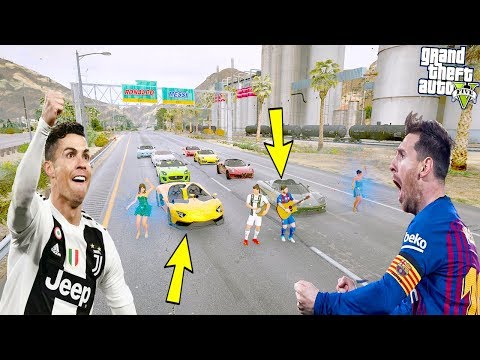 RONALDO VE MESSİ ÜSTÜ AÇIK SÜPER ARABALARLA YARIŞIYOR! - GTA 5