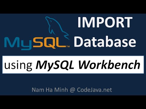mysql import database using mysql workbench