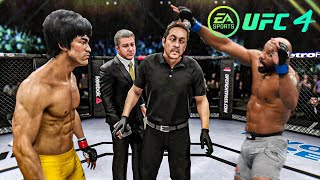 Bruce Lee vs Yoel Romero   EA Sports UFC 4   Bruce Lee Fight Club 🔥🐲