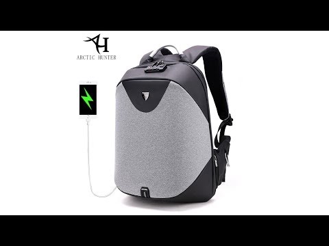 Стильный рюкзак для ноутбука Arctic Hunter B00208, с кодовым замком, 24л