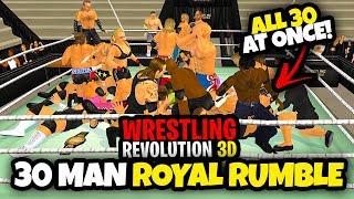 THE MOST INSANE RUMBLE MATCH!! | WR3D 30 Man Royal Rumble (Wrestling Revolution 3D) screenshot 1