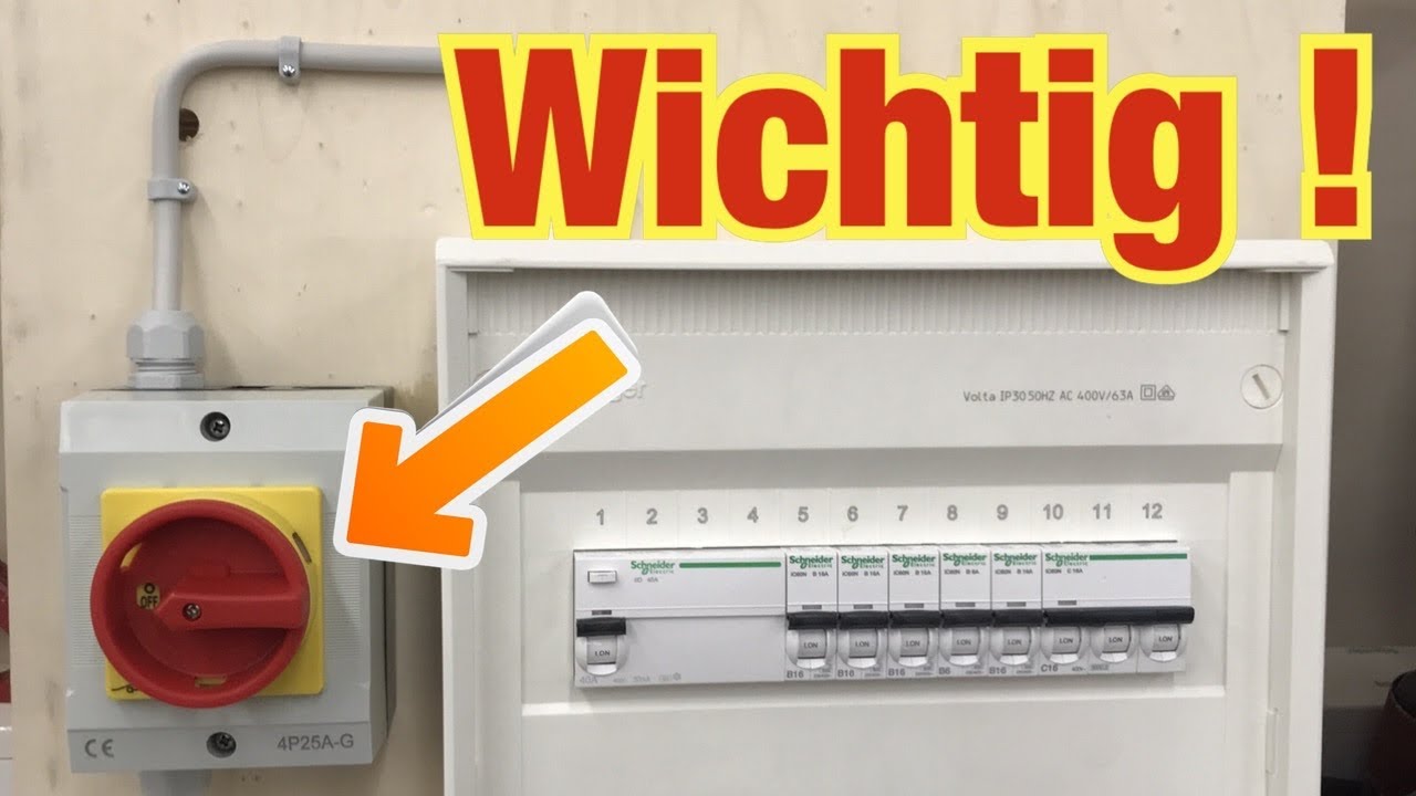 Darum SOLLTE man so einen Hauptschalter [Reparaturschalter