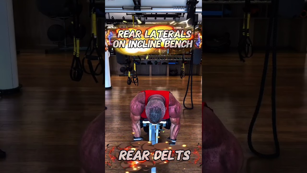 REAR LATERALS ON INCLINE BENCH #workout #motivation #muscle #workouttips #exercise
