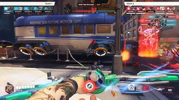 Overwatch 2 - Roadhog Bot Casually Walking Through a Bus... (Replay Moment - Lethal Bots)
