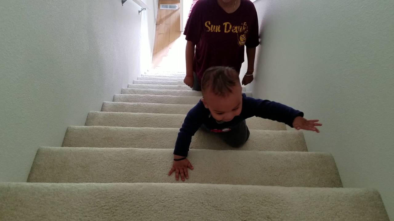 when can a baby climb stairs