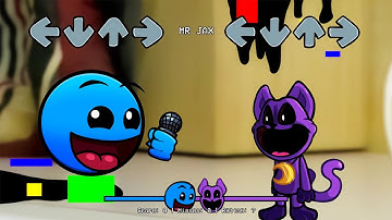 FNF Geometry Dash 2.3 VS Smiling Critters All Phases Sings Sliced Pibby | Fire in the Hole FNF Mods