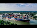 CMA CGM Marco Polo comes into the Port of Savannah, GA