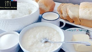 How To Make Rice Porridge/Ghana Rice Water Recipe,Alongside Sugar Bread From Scratch.