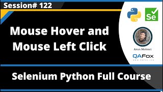 Famous Mouse Hover and Mouse Left Click in Selenium Python (Session 122) Profile