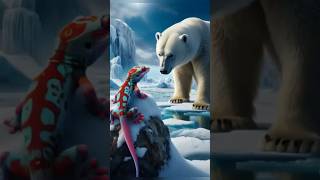 Gecko × Polar Bear Fusion — Arctic Climbing Titan 🦎🐻❄️🔥