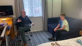 Freddie Simpson (12yr) practices Can You Hear What I Hear arranged by Simon Lole