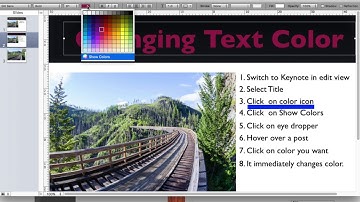 Changing Color of Keynote Text