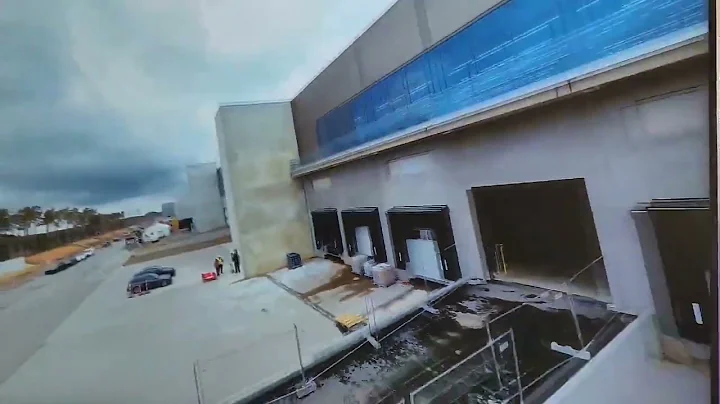 Tesla Giga Berlin drone fly through video.🚗
