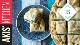 Greek Spinach and Feta Cheese Pie - Spanakopita in sign language | Akis Petretzikis