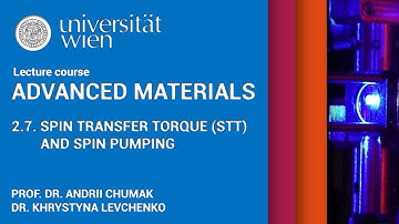 Advanced Materials - Lecture 2.7. - Spin Transfer Torque (STT) and spin pumping
