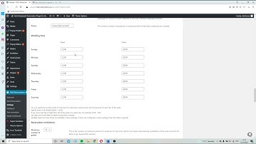 How to configure Working Times for restaurant in ReDi Restaurant Reservation plugin for WordPress
