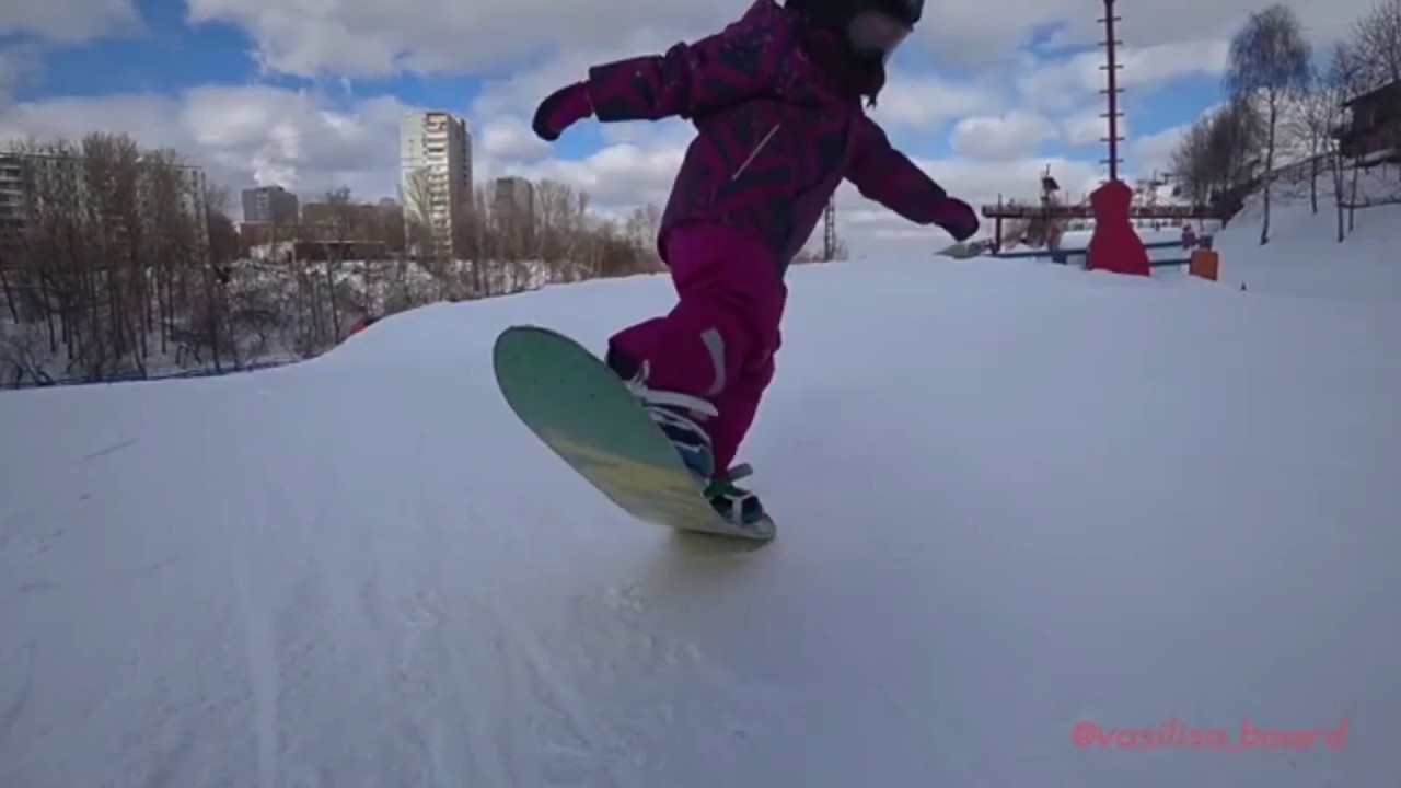 This 4 Year Old Girl Snowboards Like A Pro!