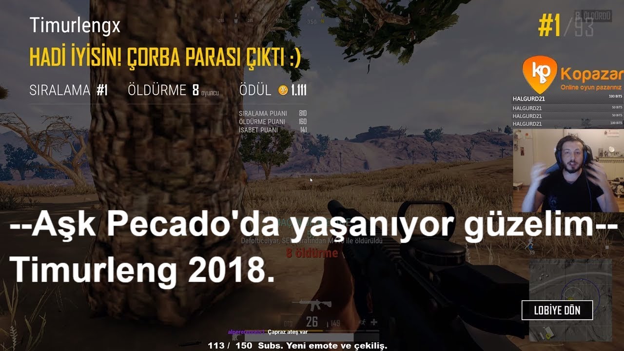 Pubg Tertemiz win kaybolan bir 8x Timurleng - YouTube