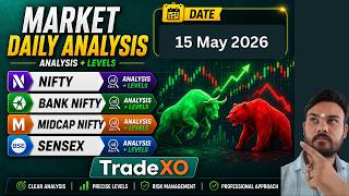 Nifty and Bank nifty - Sensex and Midcap 15 May - TradeXo #niftytomorrow