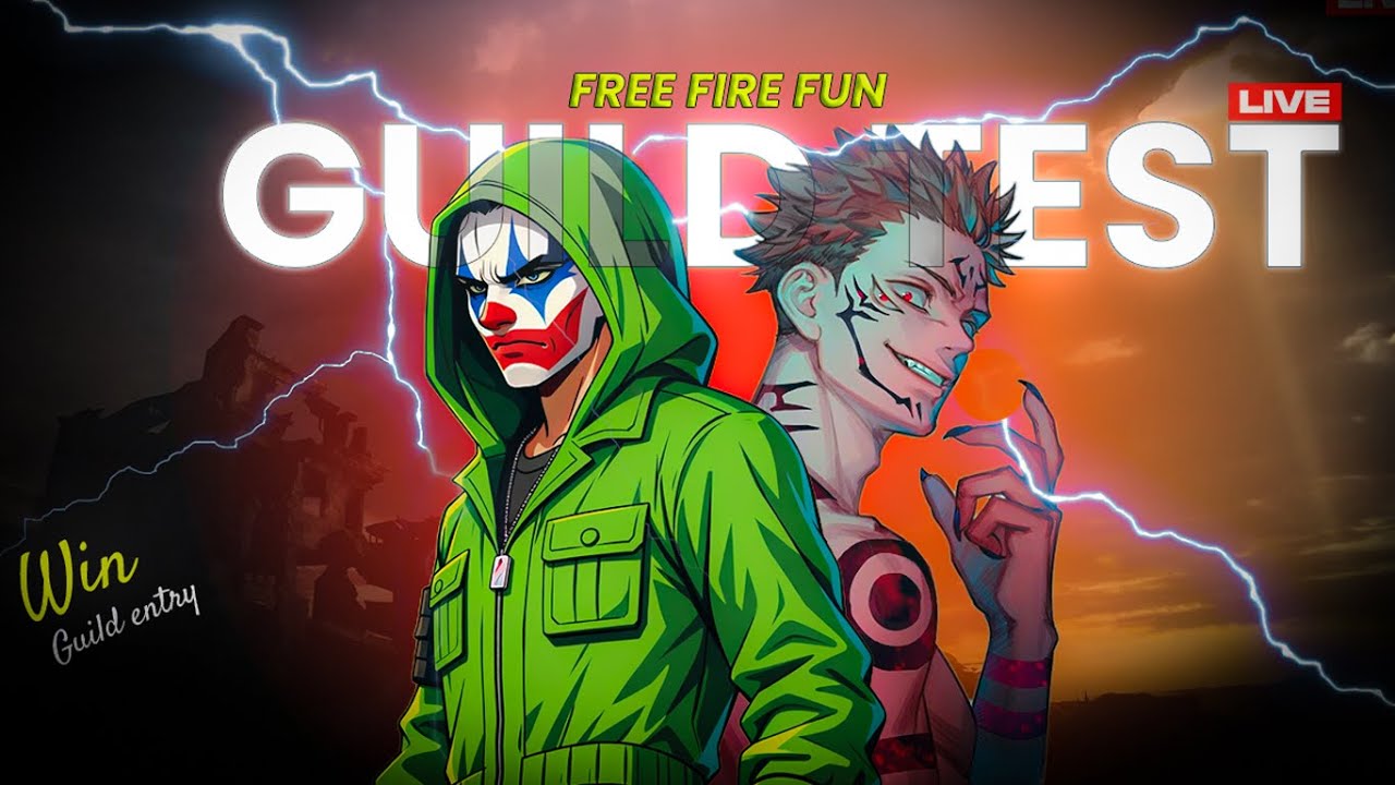 1vs2👽GUILD TEST LIVE🔴| SKILL BASED ENTRY🚩FREE FIRE LIVE ✅
