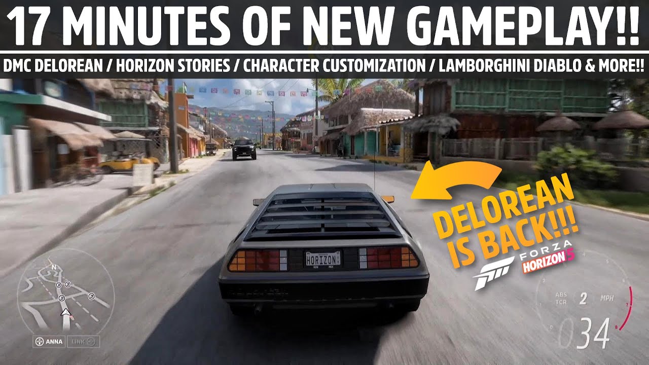 Forza Horizon 5 - 17 Minutes Of New Gameplay - Delorean DMC-12 / Character Customization \u0026 LOTS MORE