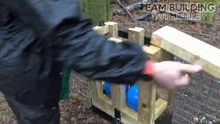 Vertical ball-in-a-frame feeder for primates - Amazing Enrichment!