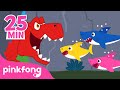 Famille requin et dinosaure   comptines bb  pinkfong bb requin  chansons pour enfants