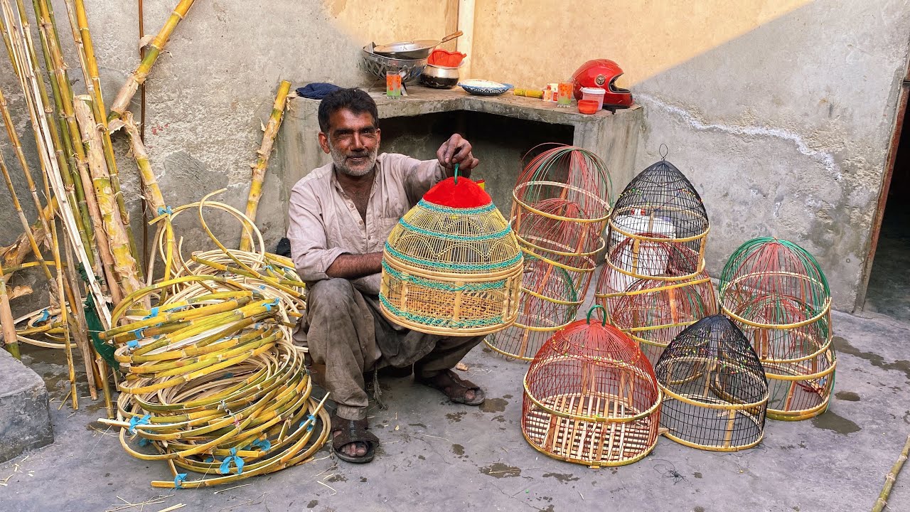 Amazing Process Of Making Bamboo Bird Cage | Creative Bamboo Crafting