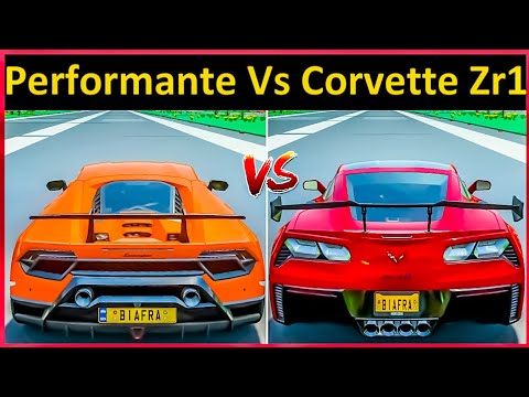 FH4 Drag Race: Lamborghini Huracan Performante Vs Chevrolet Corvette Zr1