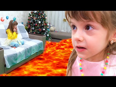 Пол - Это Лава Ева И Сестра Играют В Lava Challenge