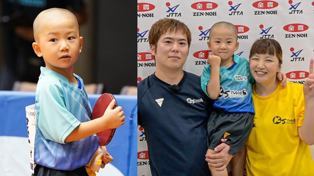 【卓球】家族で戦う全国大会！5歳の長屋太陽がグループ予選で1勝！コーチである父「100点です！」｜全農杯2025