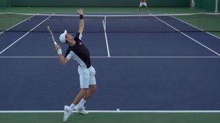 Novak Djokovic Serve In Super Slow Motion 3 - Indian Wells 2013 - BNP Paribas Open