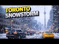 Toronto Snowstorm Driving Tour ❄️ | Winter Drive in Downtown Toronto 4K