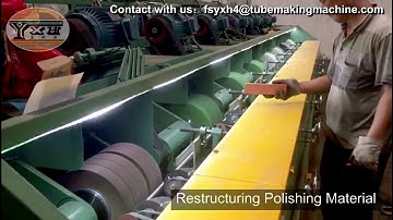 YXH 8 head stainless steel round pipe polishing machine with buffing wheel video