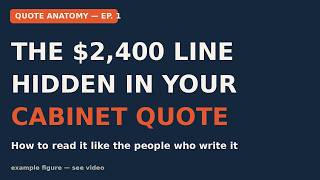 How to Read a Cabinet Quote (and Spot the Padding) — Quote Anatomy Ep. 1