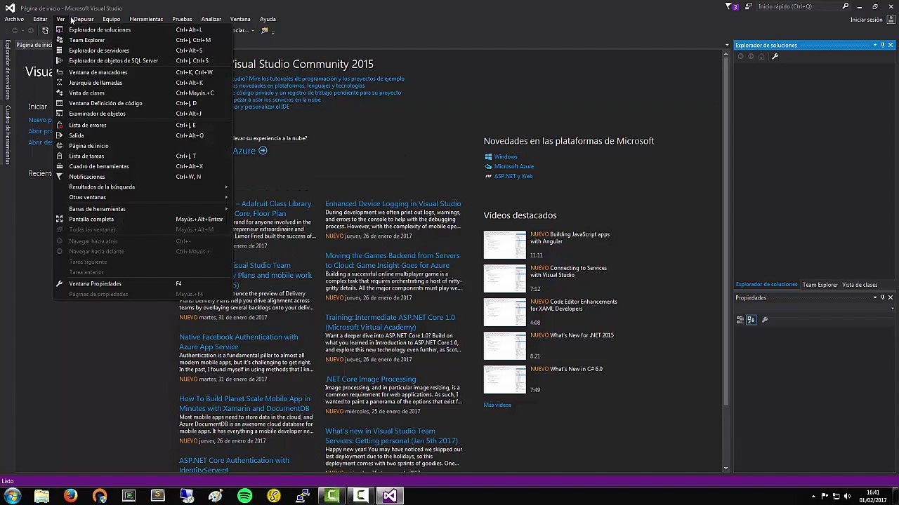 Visual Studio y menú de herramientas Actividad 1 YouTube Visual Studio y menú de herramientas Actividad 1 YouTube