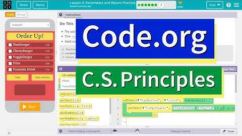 Code.org Lesson 3.6 Parameters and Return Practice | Tutorial with Answers | Unit 7 CSP 2022