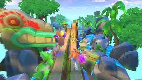 Crash Bandicoot: On The Run - Upstream Challenge (Gem Run Get to the End)