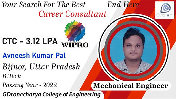 Congrats, Avneesh | MECHANICAL ENGINEER | 3.12 LPA | Got Selected as Tech Support Engineer in WIPRO.