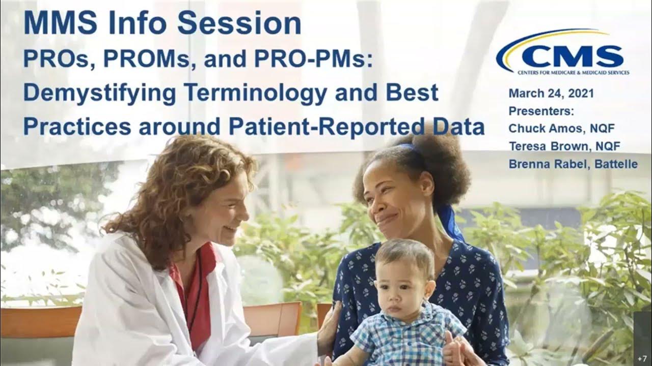 PROs, PROMs, and PROPMs Demystifying terminology and best practices around patientreported