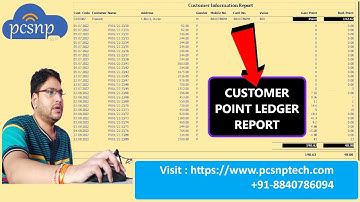 Redeem and Receive Customer Loyalty Point Ledger Report in Retail Billing Software | Pcsnp Tech