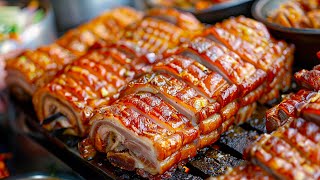 Satisfying your eyes and mouth! Crispy Roast Pork Belly and Grilled Seafood/Vietnamese Street Food