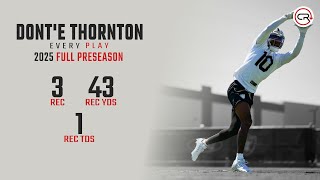Donte Thornton 2025 Preseason Highlights Every Target And Catch
