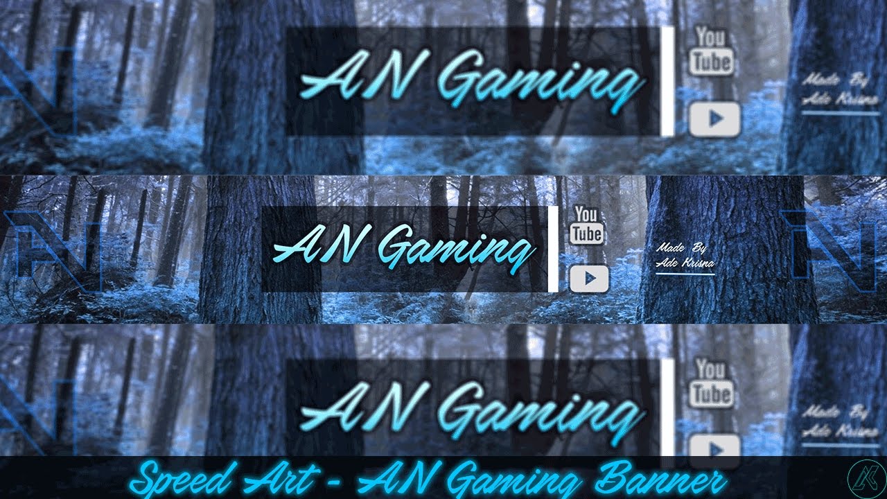 making an gaming youtube banner speed art banner making youtube banner